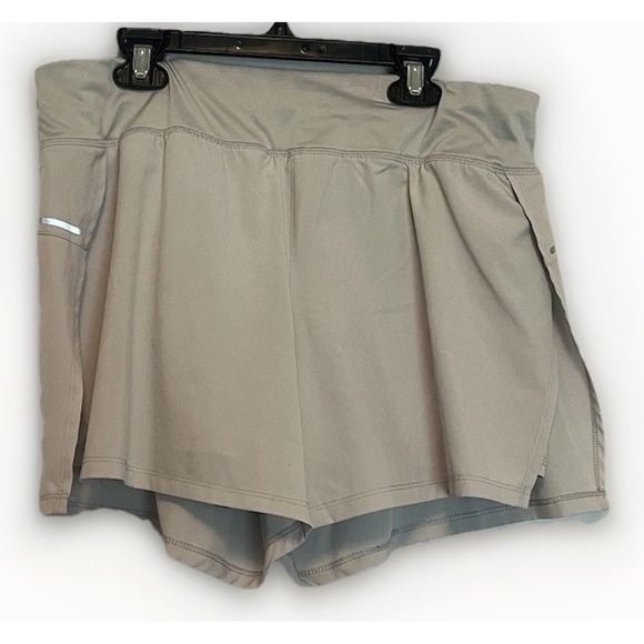 Avia Pants - AVIA Women's Athletic Skort Gray M (8-10) Pockets Stretch Moisture Wicking